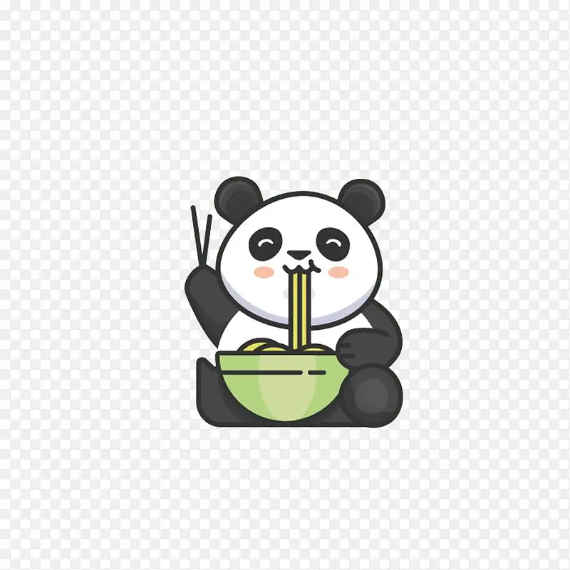 吃面的熊猫