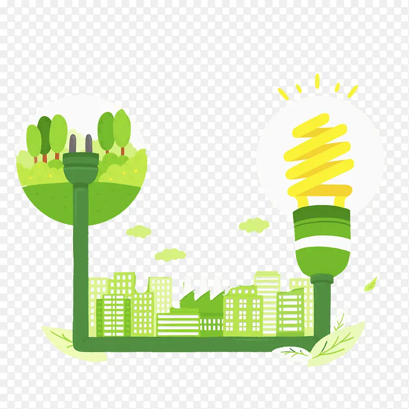 绿色创意城市生态环保海报