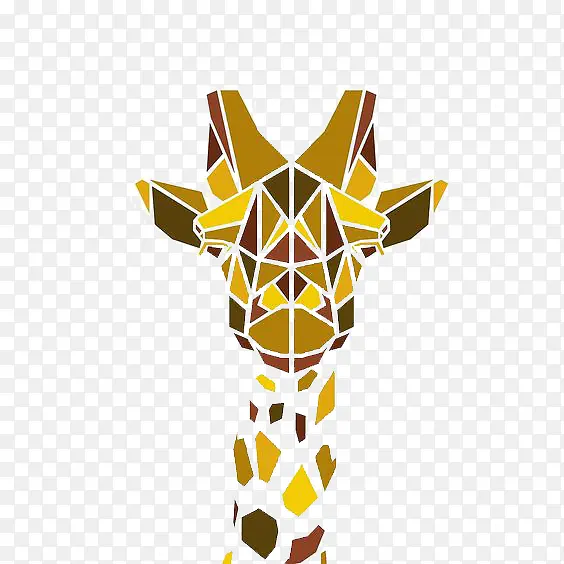 创意几何图形长颈鹿
