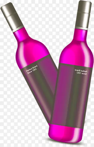 紫色创意设计酒瓶