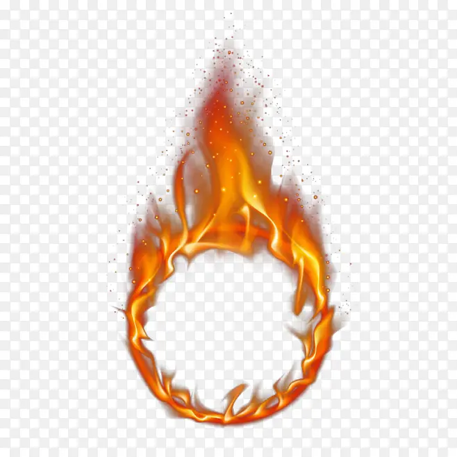 燃烧火焰的圆环背景
