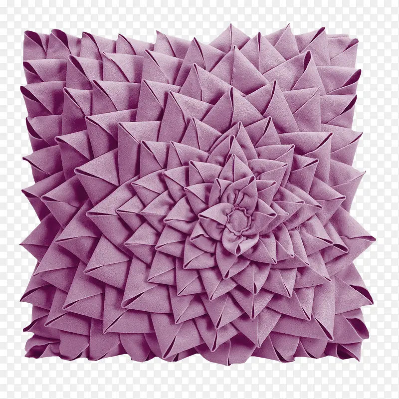 紫色创意手工花纹抱枕