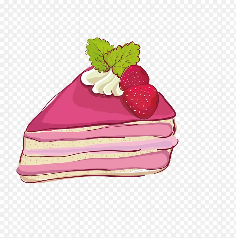 草莓三层蛋糕