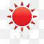 天气太阳超级单红图标