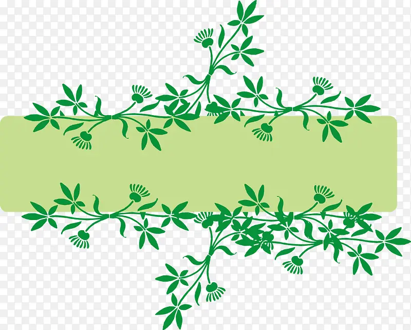 绿色植物标签