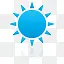 天气太阳超级单蓝图标