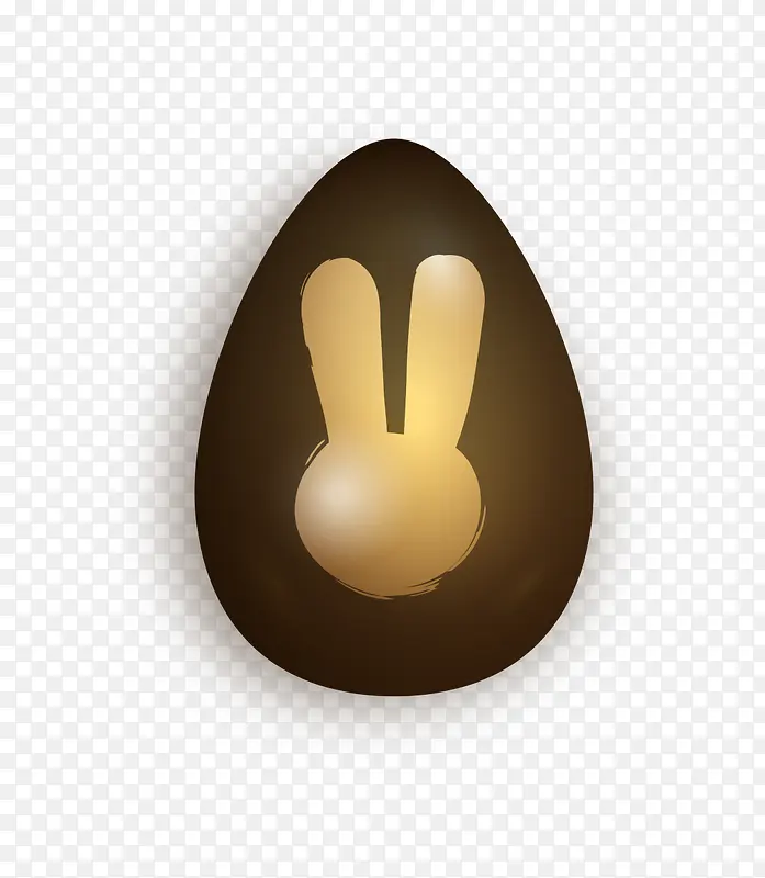 复活节棕色兔子彩蛋