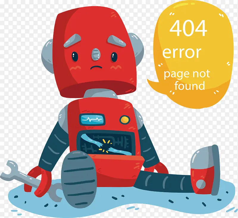 红色报废机器人错误页面