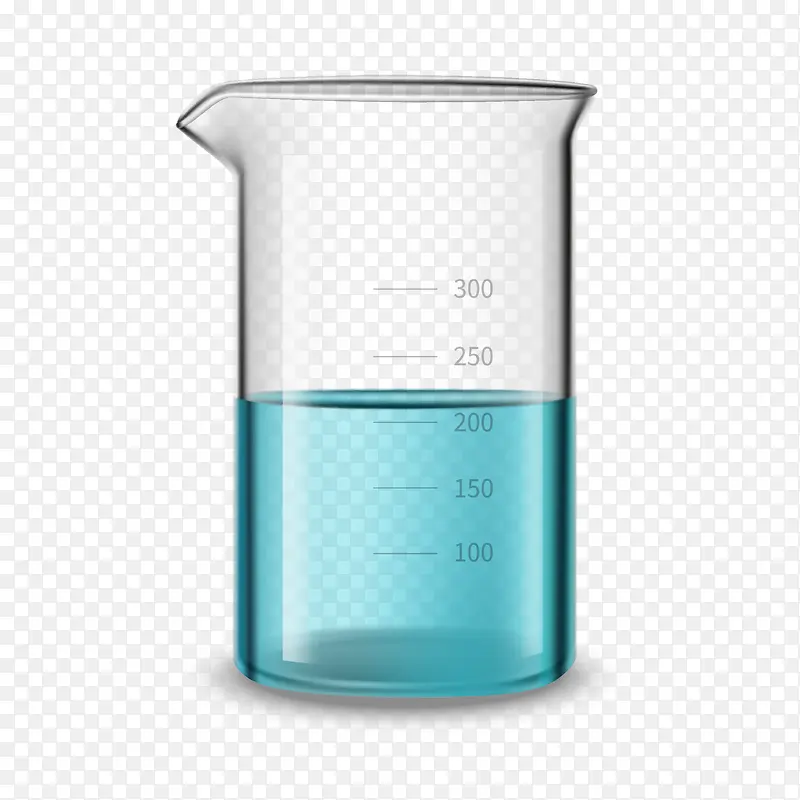 矢量卡通手绘化学测量杯免抠图P
