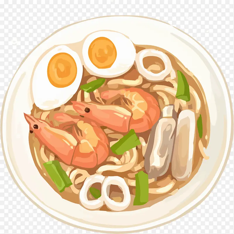 鸡蛋三鲜面