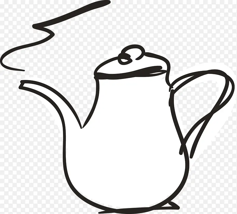 茶壶 矢量图