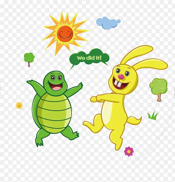 乌龟和兔子漫画