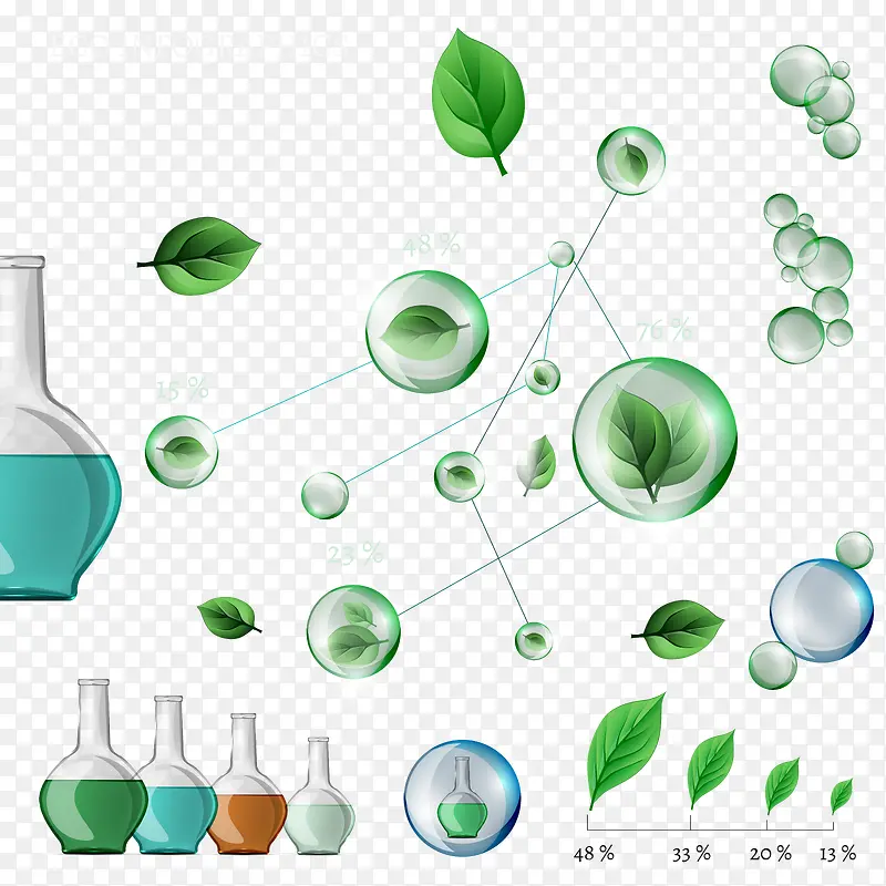 水滴与植物环保