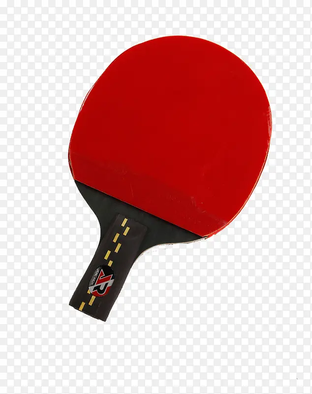 红黑色六星直板乒乓球拍