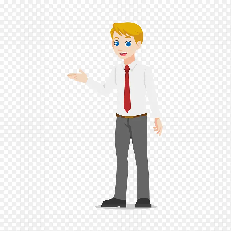 自我介绍的商务男人