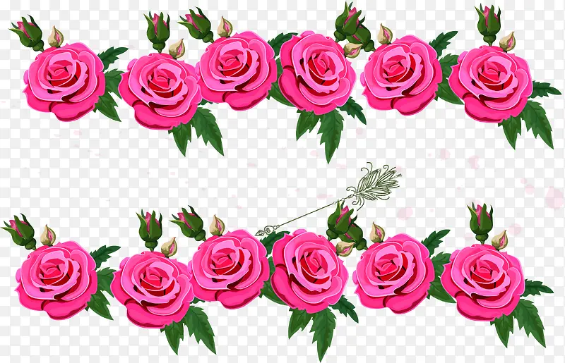 粉色玫瑰标题栏