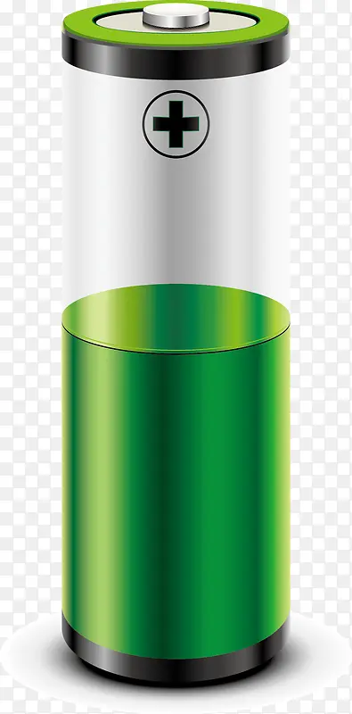 绿色电池矢量图