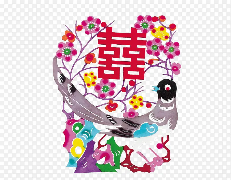 彩色囍字PNG图片素材下载_图片编号8180787-PNG素材网