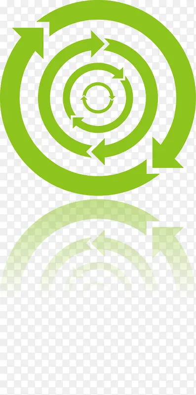 绿色圆形箭头循环