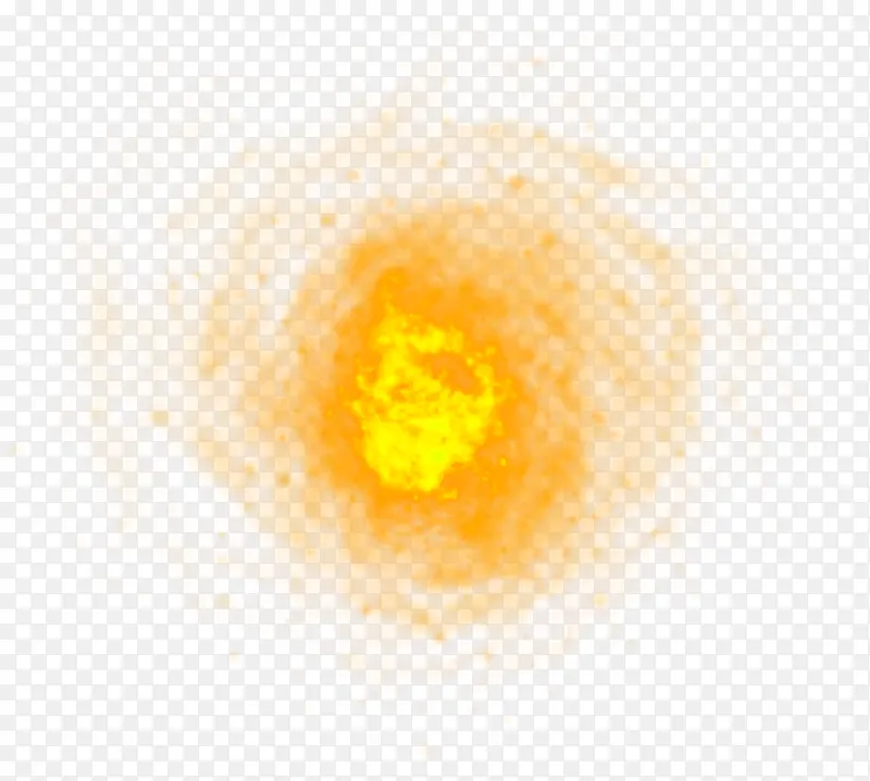 黄色火团光效素材图