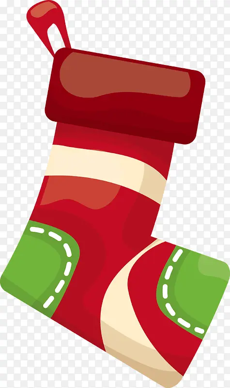 红色简约圣诞袜