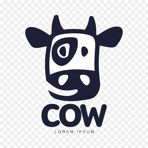 卡通奶牛创意图标