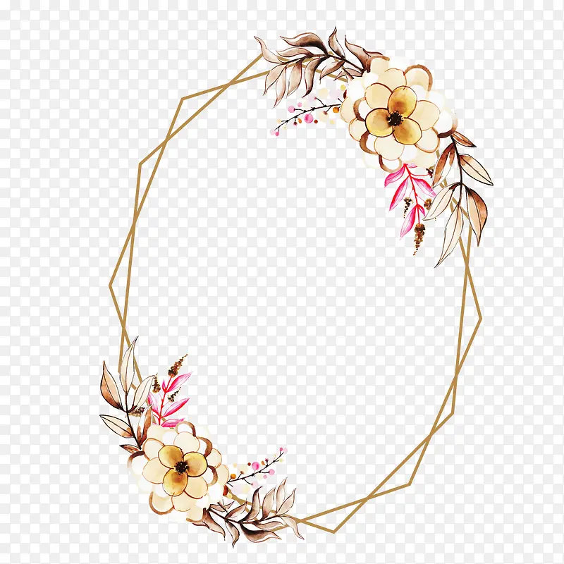 金色菊花六边形镶花纹理矢量图中