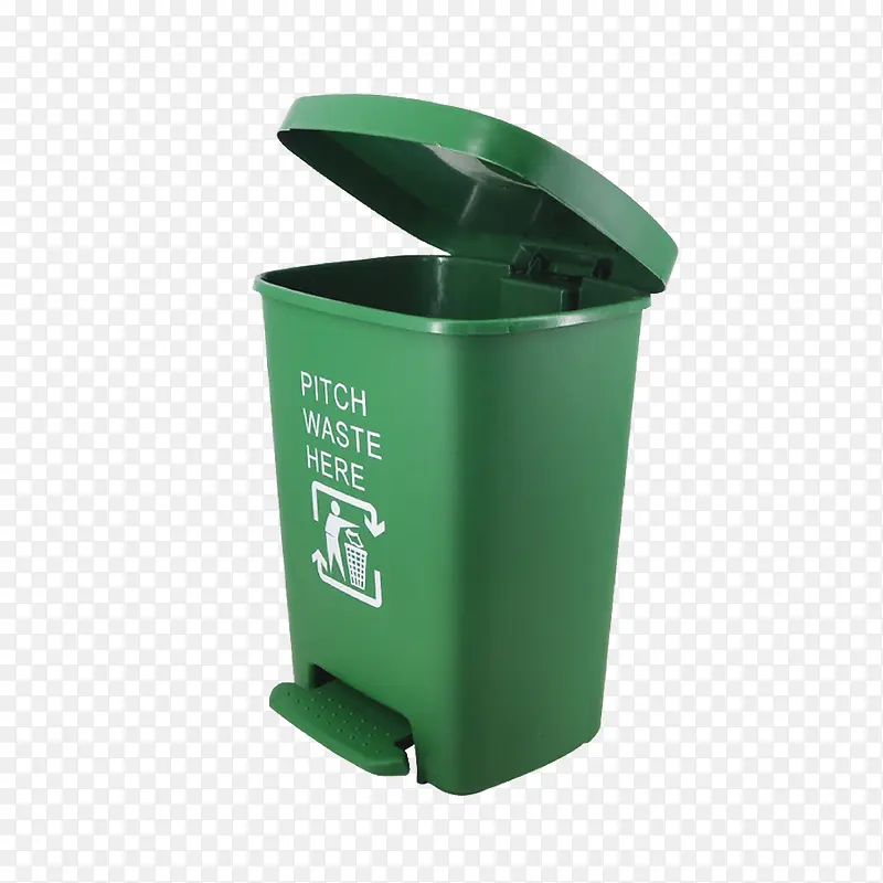 大型绿色垃圾桶实物图