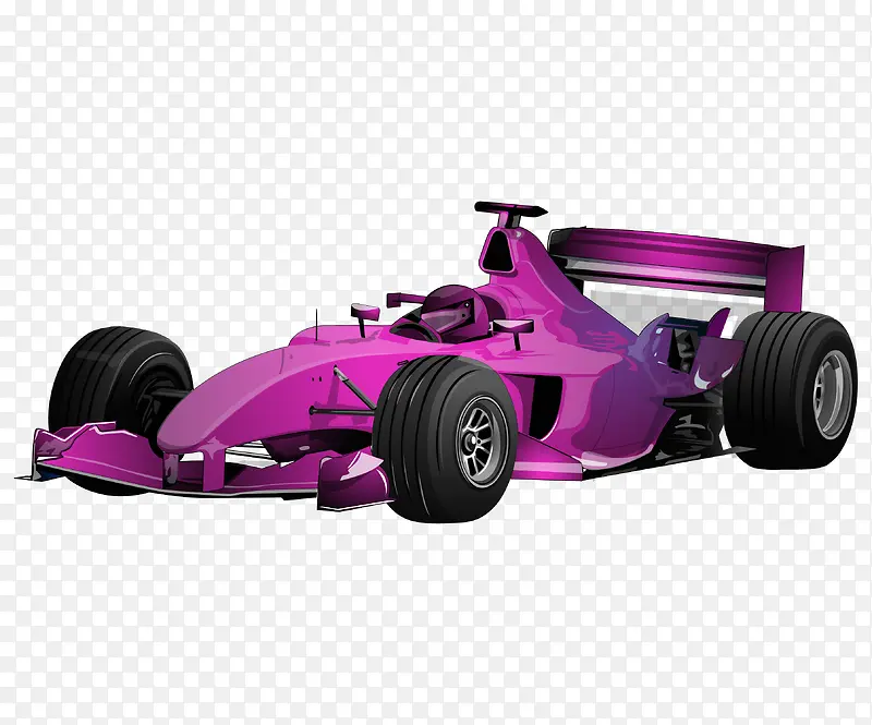 卡通版紫色的卡丁车
