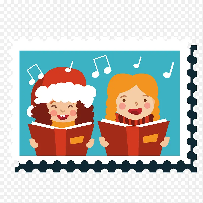 圣诞颂歌免抠邮票