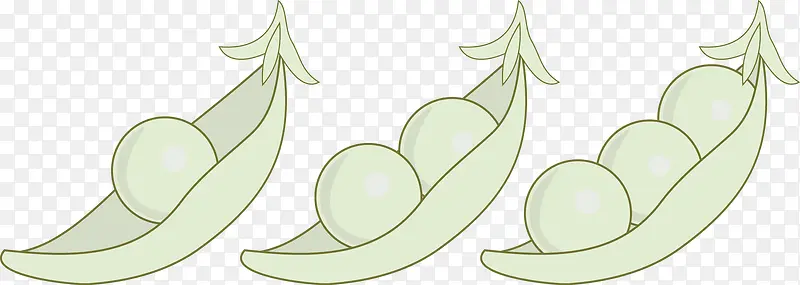 绿色豌豆矢量图