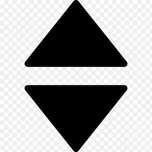 箭头向上和向下填充三角形图标