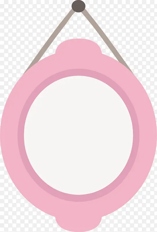 粉红色圆形相框