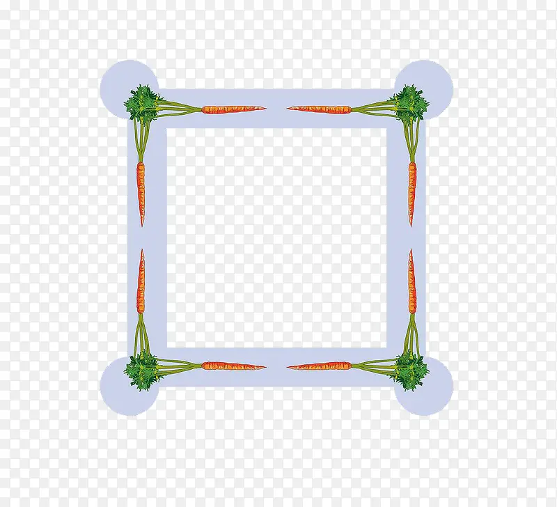 蔬菜装饰复活节边框图案