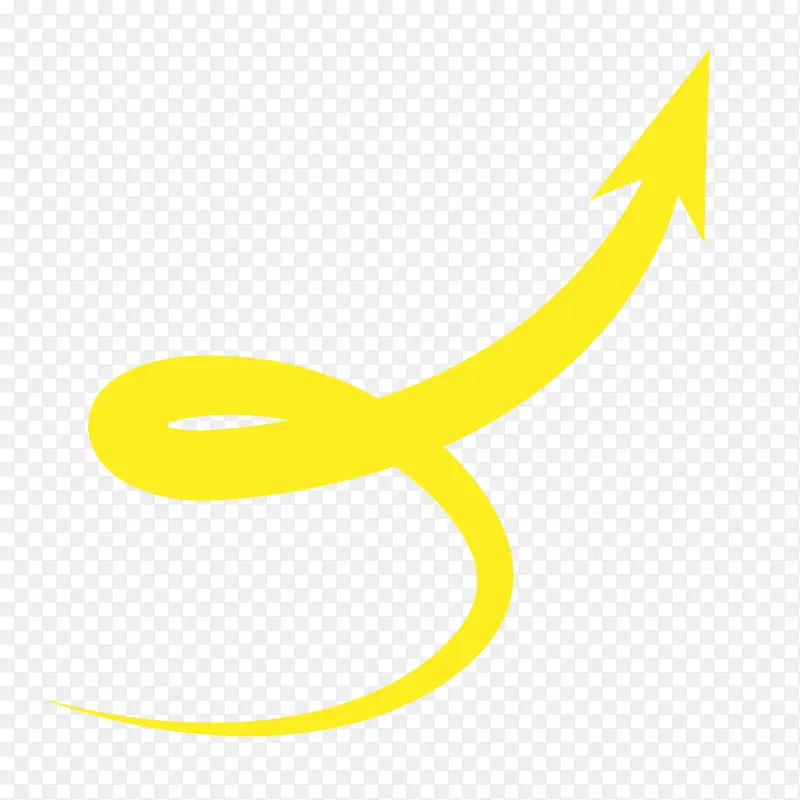 创意黄色蛇形箭头矢量素材