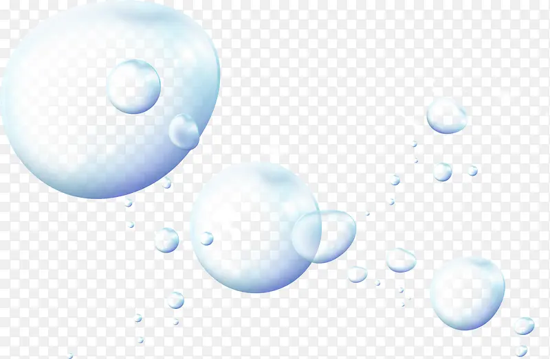 蓝色气泡水滴