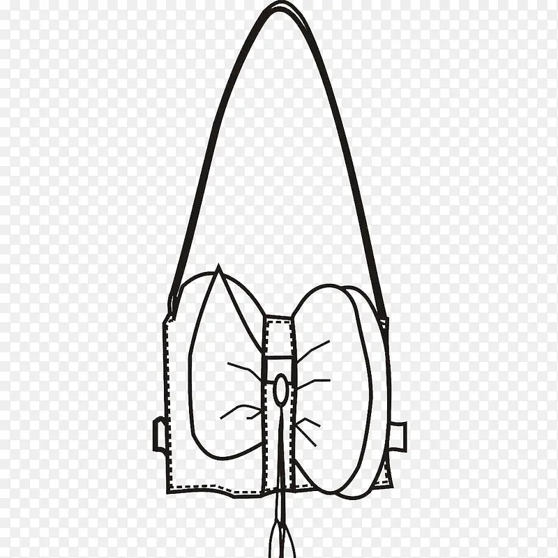 斜挎包包简笔画