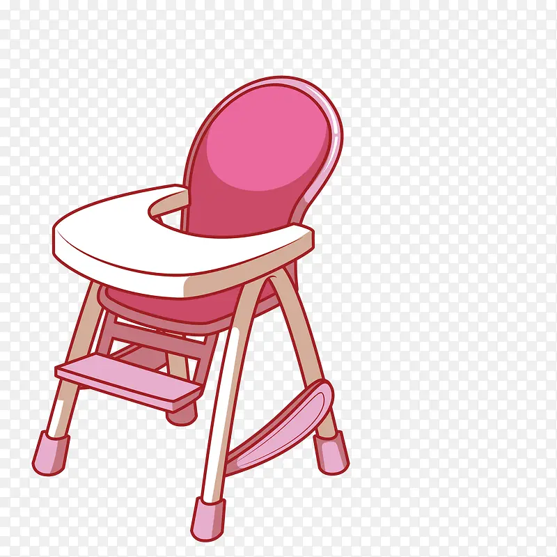 粉色的儿童座椅简图
