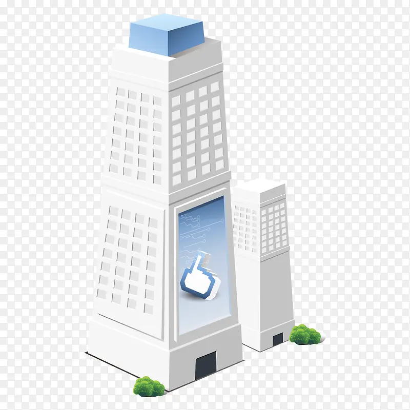 卡通3D立体城市楼房