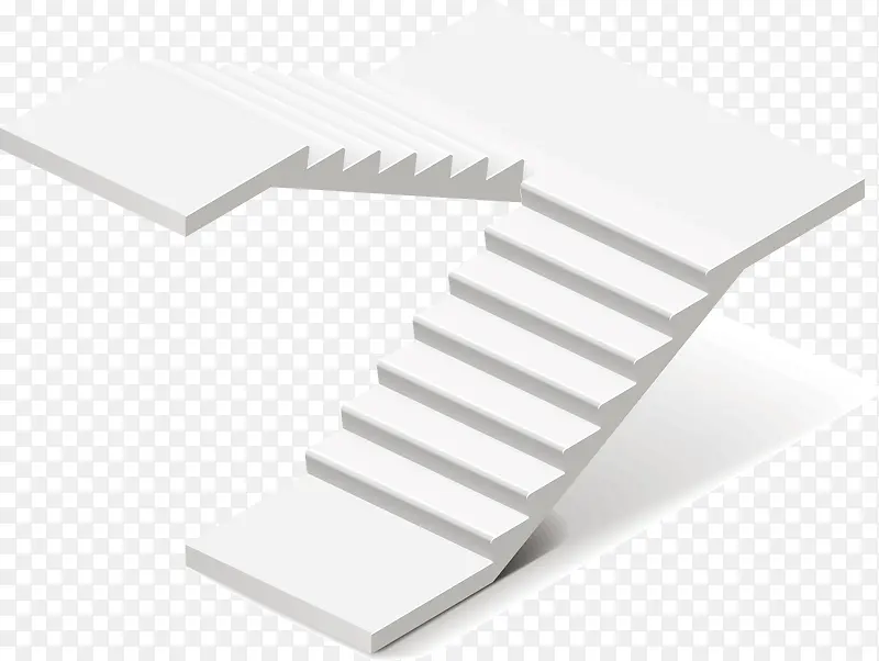 白色楼梯矢量素材图
