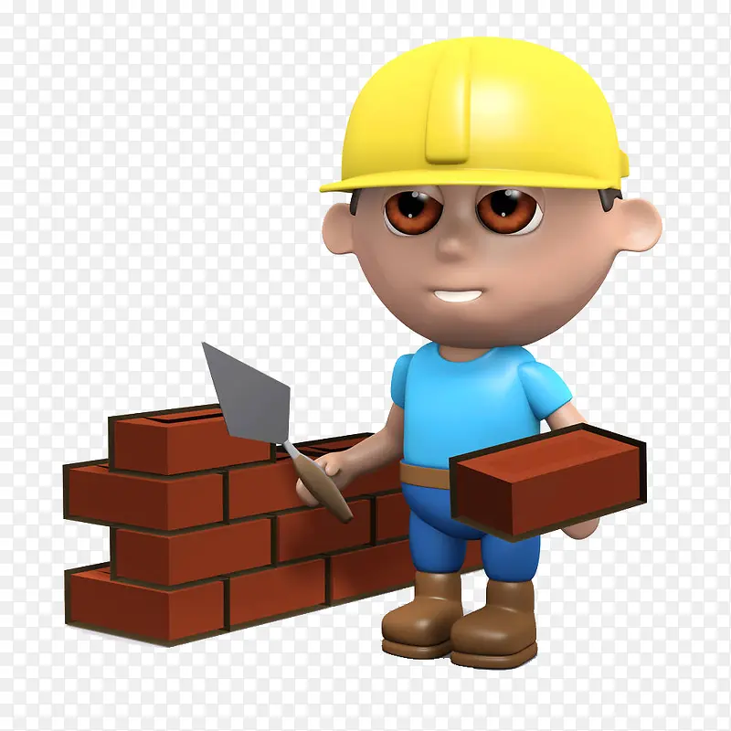 砌墙的工人