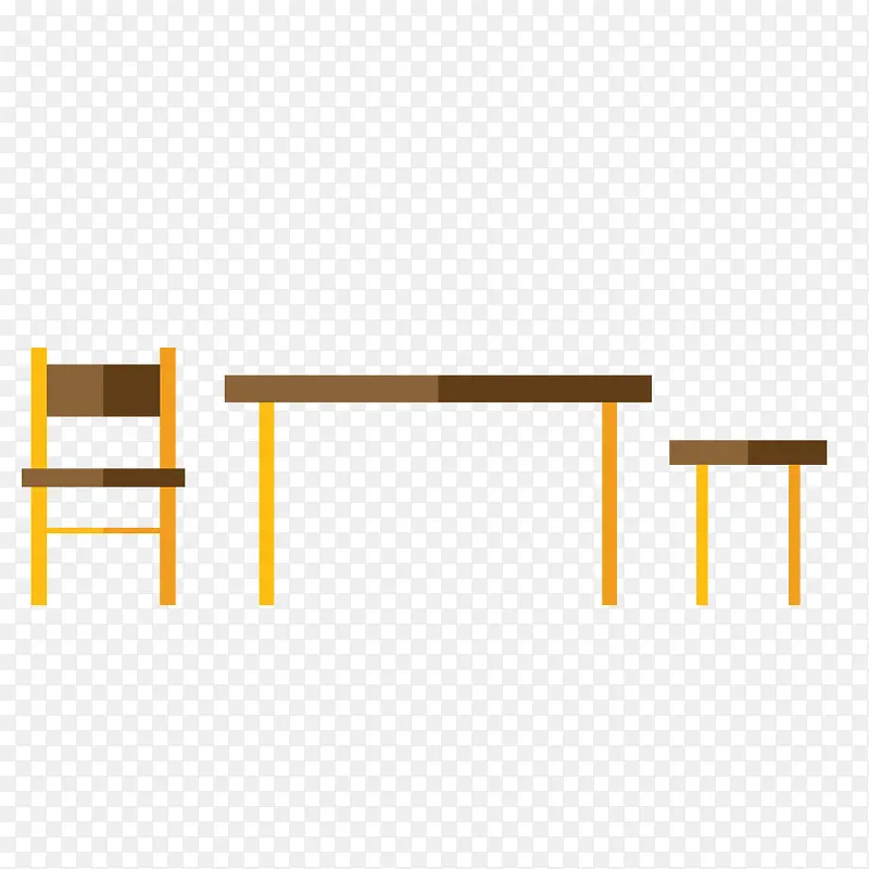扁平化餐桌设计矢量图