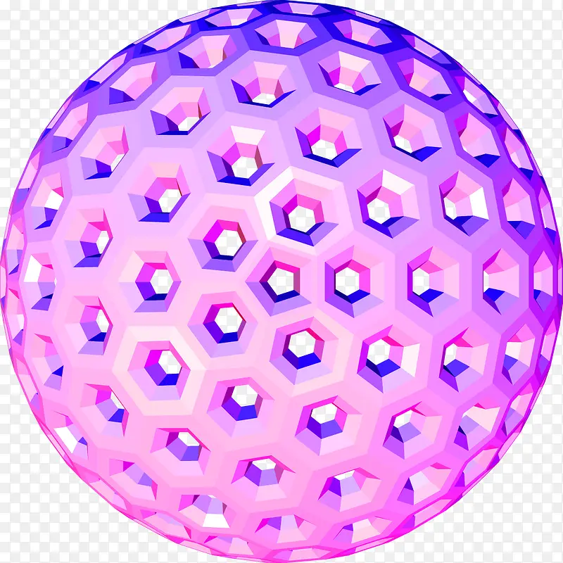 紫色立体圆球