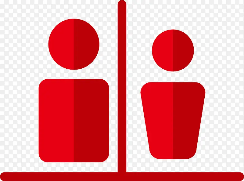 红色厕所图标