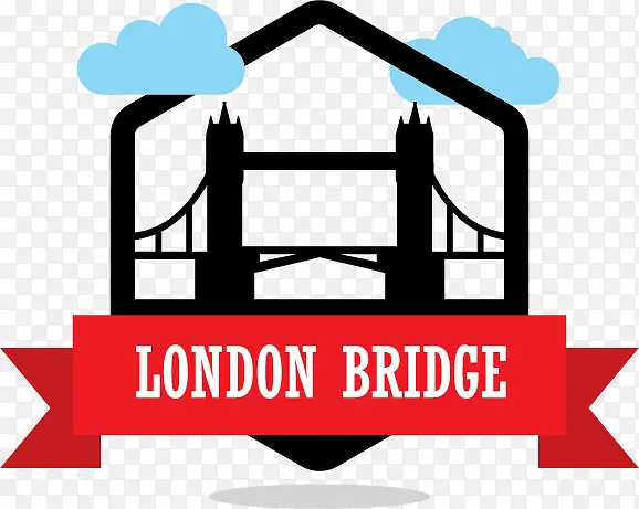 扁平伦敦大桥图标