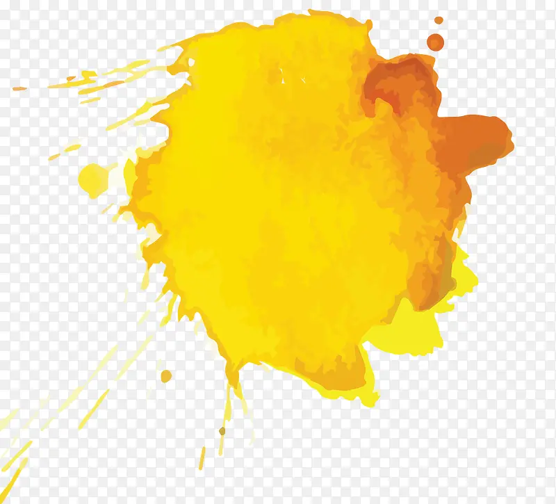 黄色水墨画