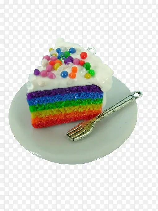 彩虹蛋糕钥匙扣