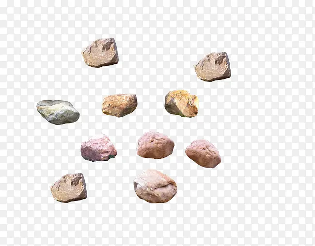彩色岩石碎块