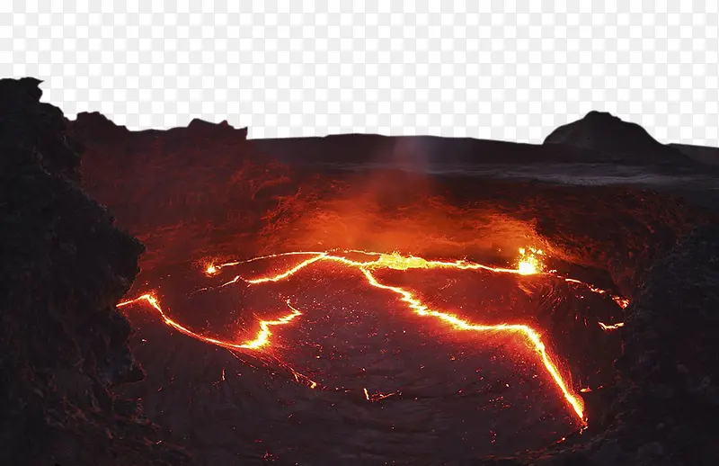 壮观火山岩浆