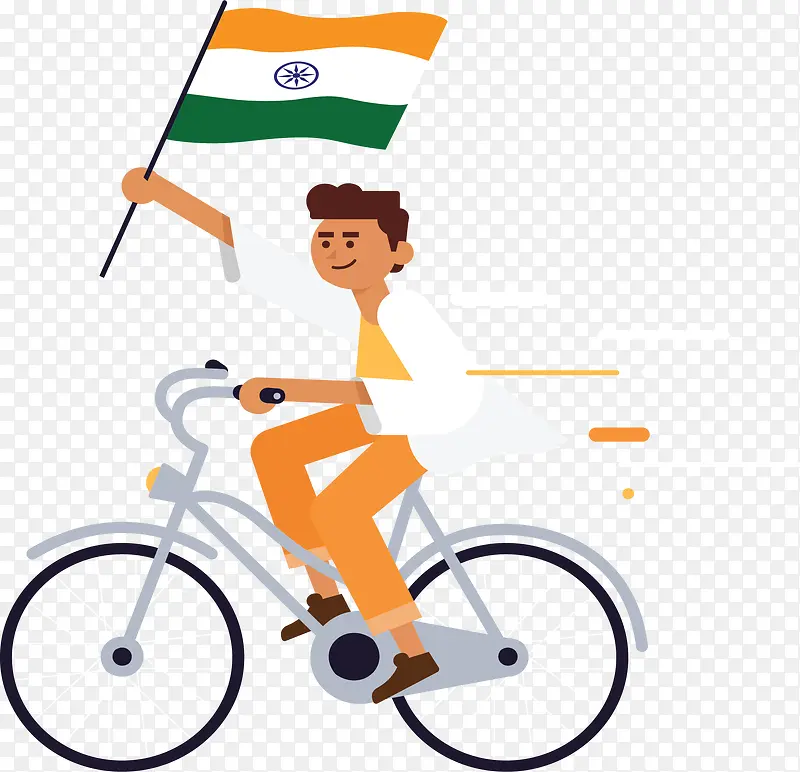 骑自行车的印度人